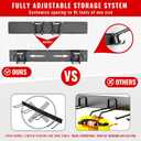 Garage Tool Organizer Wall Mount, Easy to 64inch Install Heavy-Duty Garage Storage System with 11 Adjustable Hooks, Garden Tool Rack for Shovels, Rakes, Yard Tools