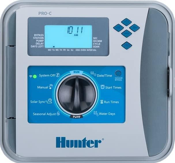 Hunter Pro-C P2C-400 Indoor Outdoor Modular Controller 4-Station Base Timer Expandable to 32 Stations w/ Optional Expansion Modules - P2C400 Replaces PC400 and PC400i (P2C-400 with 4 Zones)