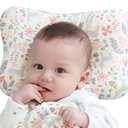 Soft Hypoallergenic Baby Head & Neck Support Organic Cotton Cover Machine Washable (Bambi Pink)