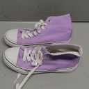 hash bubbie High Top Sneakers for Women Classic High Tops Canvas Shoes Lace up Women's Fashion Sneaker (8/ 39, Purple)
