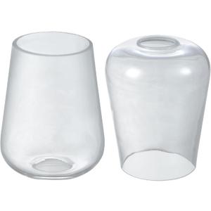 Aspen Creative 23655-60-2,Clear Wine Cup Glass Shade For Lighting Fixture.Size:4-3/4"D x 6-1/8"H,Center Hole:43mm. Set of 2.