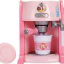 Disney Princess Style Collection Toy Espresso Machine for Kids, Coffee Maker Play Kitchen Accessories Gift for Girls & Kids