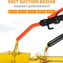 Portable Power Battery Pump, Battery Operated Electric Siphon Pump Water Transfer Pump, Easy to Use Manual Portable 2.4GPM Pump and on-Spill Design Diesel, Water, Fuel Transfer Pump