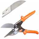 Multi Angle Miter Cutter | + Spare Blade | Hand Scissors Multipurpose Tool | 45-135 Degree Cutting | Stainless Steel, Rubber Handle & Safety Lock | Miter Shears, Trim, Chamfer & Quarter Round Cutters - Amazon.com