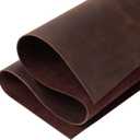 Shkira 12''X24'' Genuine Dark Brown Leather Sheets for Crafts - Tooling Leather Square - 2.0MM Thick Genuine Top Full Grain Oil Tan - Thick Cowhide Pieces Square