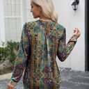 Misakia Womens Long Sleeve Shirts Fall Tops V Neck Tunic Casual Blouses (S)