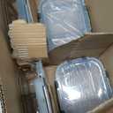 KOMUEE 30 oz 5 Pack Glass Meal Prep Containers 2 Compartments, Glass Food Storage Containers with Lids, Airtight Lunch Box, Microwave, Oven and Freezer Safe