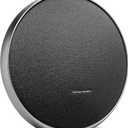 Harman Kardon Onyx Studio 9 - Portable Stereo Bluetooth Home Speaker with Built-in Battery and USB Charging, self-Tuning, and Multi-Speaker Connection by Auracast - Black 