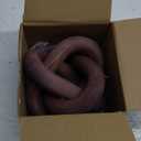 3 Link Wood Knot Decor - Hand Carved Coffee Table Decoration, Boho Chain Link Decor, Modern Shelf, Rustic Objects for Home Living Room Bedroom(Black Walnut)