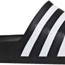adidas Unisex Adult Adilette Aqua Slide (9 Women/8 Men, Black/White/Black)