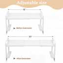 Sintuff 2 Tier Top of Fridge Shelf for Dorm Mini Expandable 12"-23", White