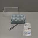 WIBIMEN Large Ice Cube Molds, Big Round Whiskey Ice Cube Trays for Freezer, Easy to Fill & Release, Whiskey Bourbon Cocktail(1.9In*6 Balls- Blue/2 Pack)