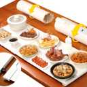 42"x16" Warming Mat for Food Extra Large, Extendable Food Warming Mat, Electric Warming Tray for Buffets Party with 7 Adjustable Temperature, 6 Timer, Silicone Food Warmer for Parties Home Countertop (Beige)