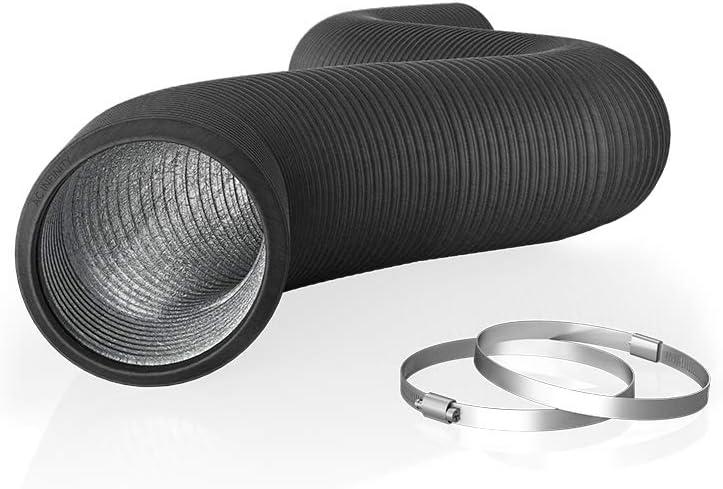 AC Infinity Flexible 6-Inch Aluminum Ducting, Heavy-Duty Four-Layer Protection, 8-Feet Long for Heating Cooling Ventilation and Exhaust
