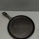 Lodge Round Seasoned Cast Iron Griddle - Round-Shaped, Pre-Seasoned Iron Griddle Pan - Non-Toxic, PFAS-Free Cookware - Compatible with Stovetop, Oven, Grill, or Campfire - 10.5 Inches