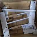 Floating Shelf Bracket 3/8" Thick Heavy Duty Shelf Brackets White Pack of 4 Free Hanging Countertop Support Bracket 12" Lx2.5 W Floating Wall Brackets for Cabinets, Dishwasher, Bench Seats Vanities