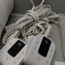 Serta Microfiber Zoned Control Heated Mattress Pad with 10 Heating Levels, Queen Size, Ivory