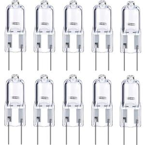 GY6.35 Light Bulbs, 12V 50W Crystal Clear Halogen Bulb 2 Pin, T4 JC Bi-Pin Base G6.35 Capsule Bulb, Dimmable, 2700K Warm White, 2 Prong for Pendant Light Table Lamp (watts, 50)
