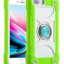 MARKILL Compatible with iPhone 6 Plus/6S Plus Case,iPhone 7 Plus case/iPhone 8 Plus Case 5.5 Inch with Ring Stand, Heavy-Duty Military Grade Shockproof Phone Cover. (Guava)