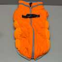 Lelepet Dog Coat Warm Dog Winter Coat Waterproof Dogs Jacket with Harness Built in Reflective Pet Fleece Vest Zip-Up Cold Weather Coats for Large Dogs Turtleneck Windproof Blaze Orange, Size: L