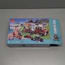 City Camper Van Building Set-Beach Camping Themed Construction Toy Kit with Mini Accessories&Lights, RV Car Model Compatible with Legos,Birthday Gift for Adults and Kids 6+(880 pcs)