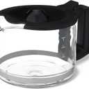 Amazon Basics 5-Cup Glass Replacement Carafe for Coffee Maker, Comfort-Grip Handle, Dripless Spout, Black