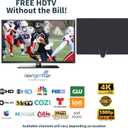 Antennas Direct ClearStream Flex Amplified Indoor TV Antenna, UHF VHF, Multi-Directional, Reversible, 50+ Mile Range w/Jolt Switch Amplifier