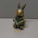 Solar Garden Decor, Adorable Rabbit Statue with Solar-Powered Glasses, Outdoor Bunny Figurine Lights for Patio, Yard & Balcony, for Kids, Mom & Grandma
