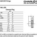 CHARLOTTE PIPE 6 DWV CLEANOUT PLUG DWV (DRAIN, WASTE AND VENT) (1 Unit Piece) (6 Inch ( EACH qty: 1 ), White)