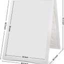 24 x 36 Inch A-Frame Sidewalk Curb Sign, Outdoor Portable Double Sided Display Folding Stand for Advertising with Quick Change System (White)
