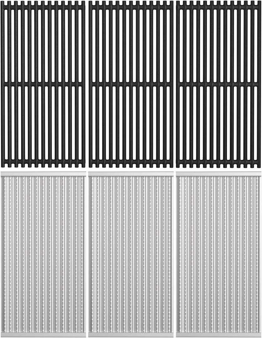 Cooking Grates and Emitter Plates Replacement Parts for Charbroil Commercial TRU-Infrared 4 Burner Grills 463242715 463242716 463276016 466242715 G533-0009-W1 G533-2200-W1 17" x 9 1/2" Grill Grid