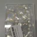 Gold Pearl Napkin Rings Set of 12, 4cm Ring with 1.2cm & 1.6cm Double Pearls for Elegant Table Setting, Wedding, Christmas, Thanksgiving Dinner Party Decor