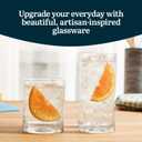 Libbey Impressions 16-Piece Tumbler and Rocks Clear Drinking Glasses, 8 16.7oz & 8 12oz Double Old-Fashioned Glass Drinking Cups Set
