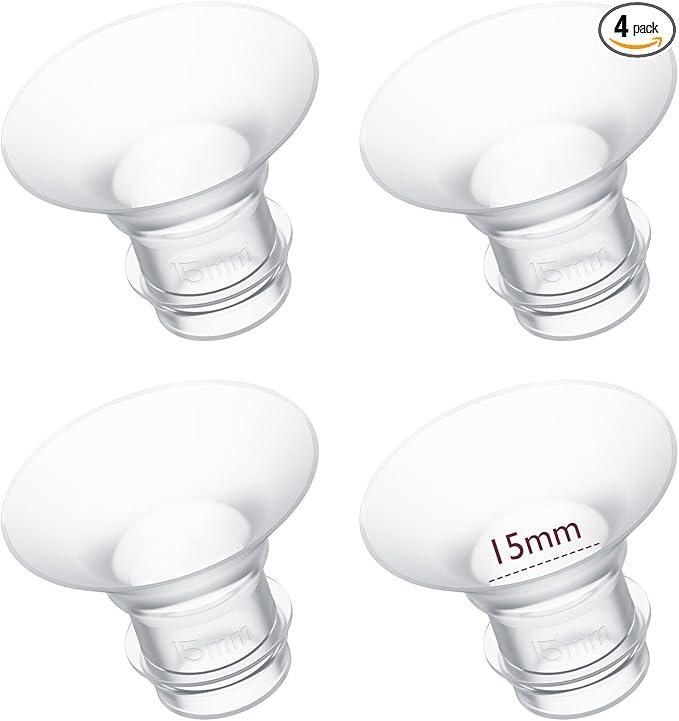 Momcozy Flange Insert 15/17/19/21mm Compatible with 24mm Flange/Shield of Most Pumps,Fit for Momcozy S9Pro/S12Pro/S12ProQuick Replacement Accessories, 4PCS