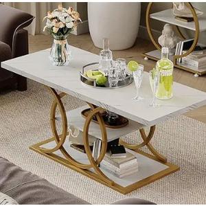 Gift Go Rustic Coffe Table With Storage modern 3 Tier Center Living Room Table