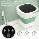 17L Portable Mini Washing Machine, Foldable Compact Washer with Spin Dryer, 3 Wash Modes for Baby Clothes, Underwear & Socks, Perfect for Apartments, Travel, Dorm & RV Living