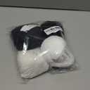 4 Balls Different Color Cotton Yarn Pack & 10pcs Stitch Markers, Soft Yarn for Knitting & Crochet - 50gr / 175yds Each Ball - (2) Sport, Fine Weight Yarn for Amigurumi (H02 - Black & White)