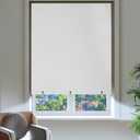 2 Pack Blackout Curtains for Bedroom, Self Adhesive Indoor Blackout Blinds, No Drilling or Tools, UV Protection, Portable Roller Window Shades for Living Room Office (26W  68" H, White)