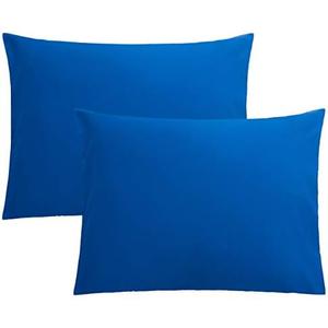 FLXXIE Microfiber Pillow Cases Standard Size, Soft Pillowcases with Envelope Closure, Wrinkle, Stain Resistant Pillow Covers, 20x26, Royal Blue