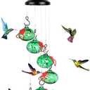 Charming Wind Chimes Hummingbird feeders for Outdoors Hanging ant and bee Proof,Never Leak,Perfect Garden Decor for Outside(Green)