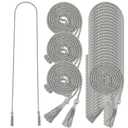 24 pcs Graduation Honor Cords 68" Grad Braided Honor Cord with Tassel Honor Rope Grad Cords Bulk for Graduation Students Bachelor Master Doctoral Gown Grad Decor (Silver)