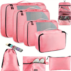 8 Set Packing Cubes for Travel Women Men, Mesh Suitcase Organizer Bags Set for Luggage, 4 Sizes, Large, Medium, Small, Travel Camping Essentials Accessories
