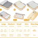 BAGAIL 6 Set Ultralight Compression Packing Cubes Packing Organizer for Travel Accessories Luggage Suitcase Backpack