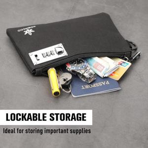 KOSMCCO Lockable Money Bag. Black