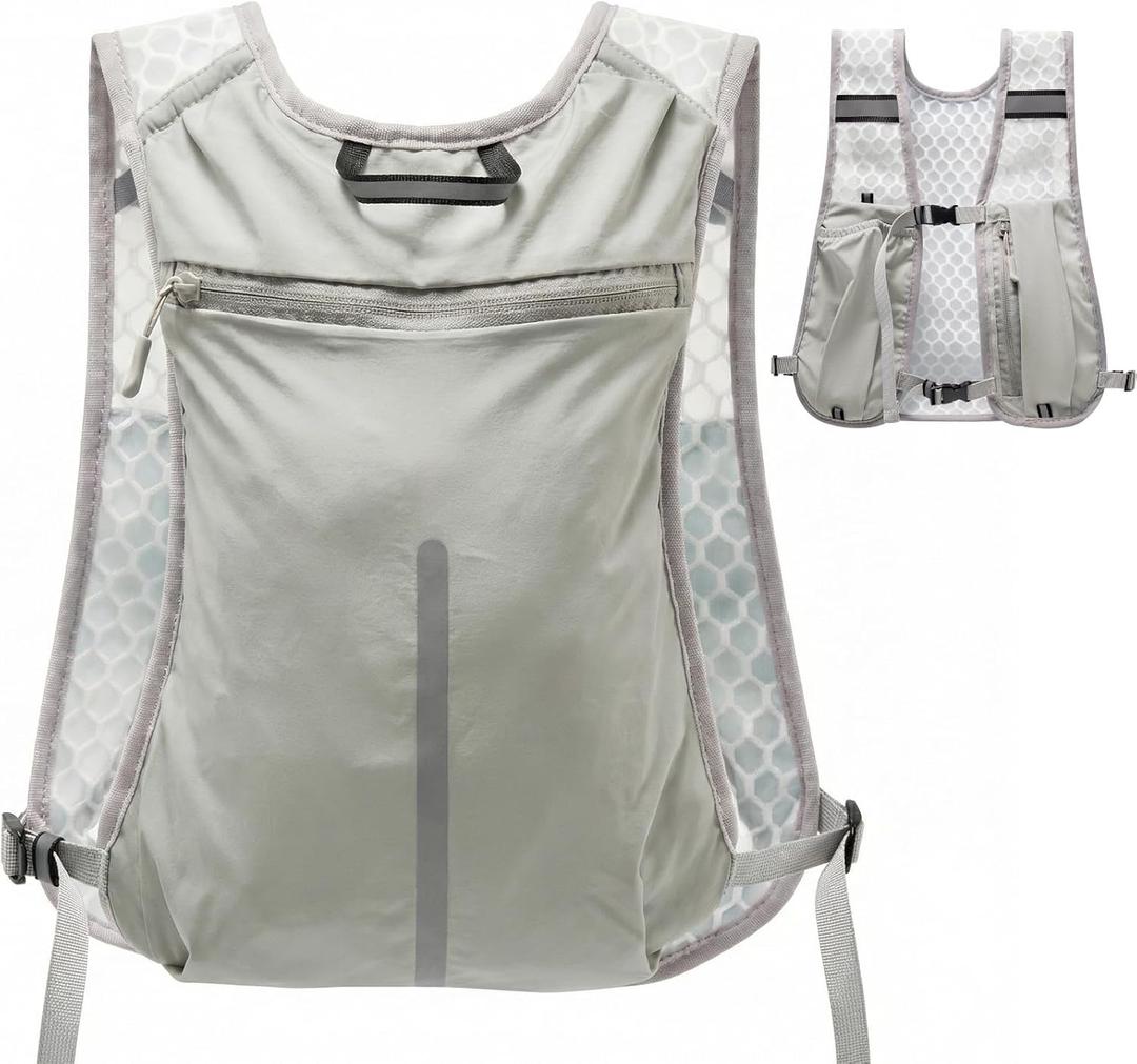 Hiking Backpack Ultralight Packable Daypack for Women & Men, Breathable 3D Ventilated Backpack with Multiple Pockets, Foldable Travel Day Bag for Outdoor Walking, Camping & CommuteGray,Medium