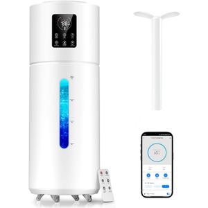 Smart Humidifiers for Large Room Bedroom Home 1800 sq.ft, 17L/4.5Gal Large Humidifier with Extension Tube & 3 Mist Modes, Top Fill Whole House Cool Mist Humidifiers for Plant Commercial Office