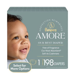 Pampers AMORE, Size 1, Our Best Diaper, 1 Pack (Count of 198)