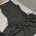 Women's Summer Dresses Tank Sleeveless Tunic Crew Neck Ruffle Hem Bodycon Mini Dress A-line Dress Casual Sundress Black, XS