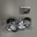 2 inch Heavy Duty Casters Set of 4, Rubber Stem Wheels for Wire Shelving