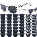 CHUNNIN 16 Pack Soccer Sunglasses White Black Frame Sunglasses Bulk for Kids Soccer Party Favors Sports Plastic Glasses for Team Gifts Birthday Goodie Bags Stuffers Sports Theme Party Supplies Favors